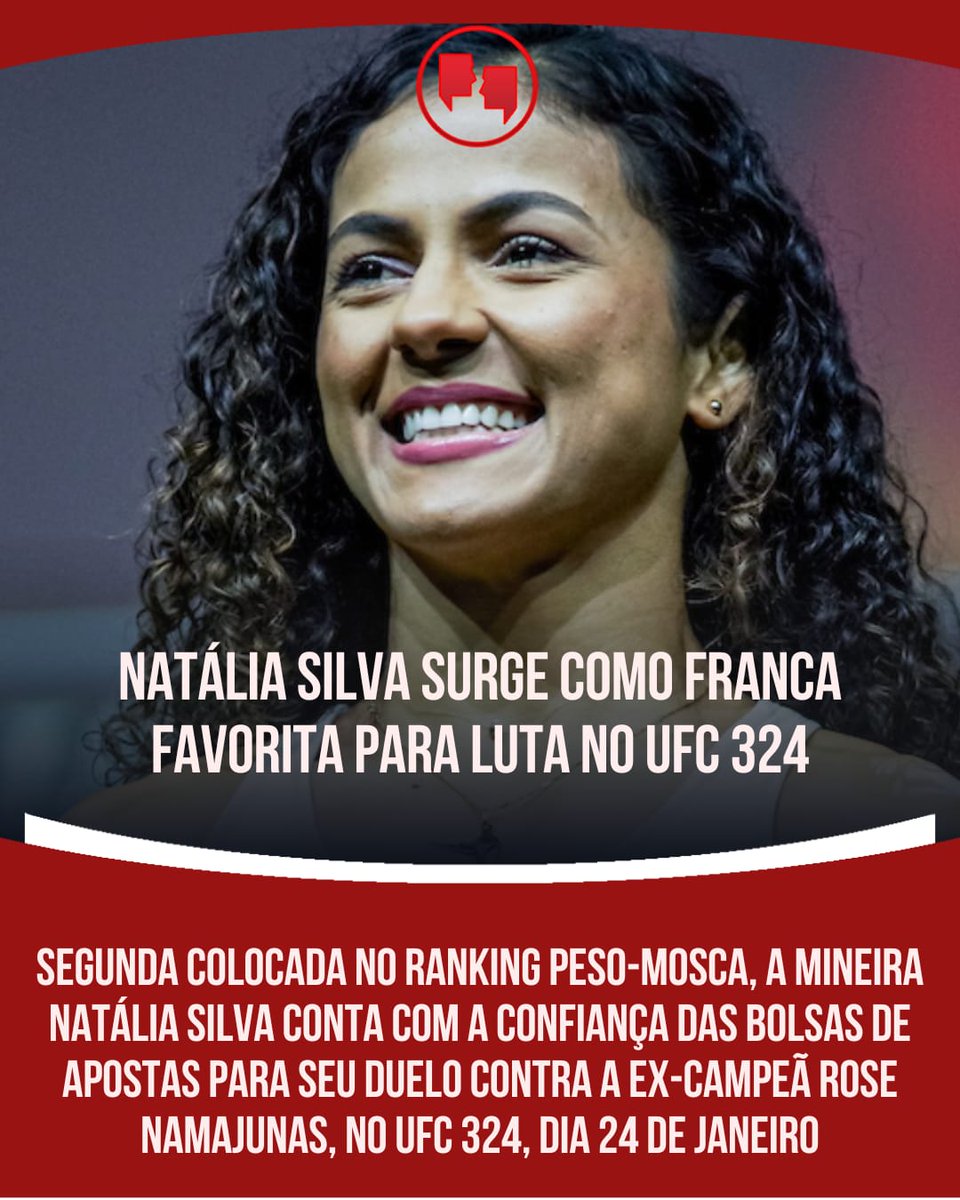 AgFight's tweet photo. FAVORITAÇA! 🔥🔥🔥
E vocês, estão confiantes na vitória da lutadora mineira no #UFC324 contra a ex-campeã Rosa Namajunas?
#NataliaSilva #RoseNamajunas #MMA https://t.co/BjIekcSMpY