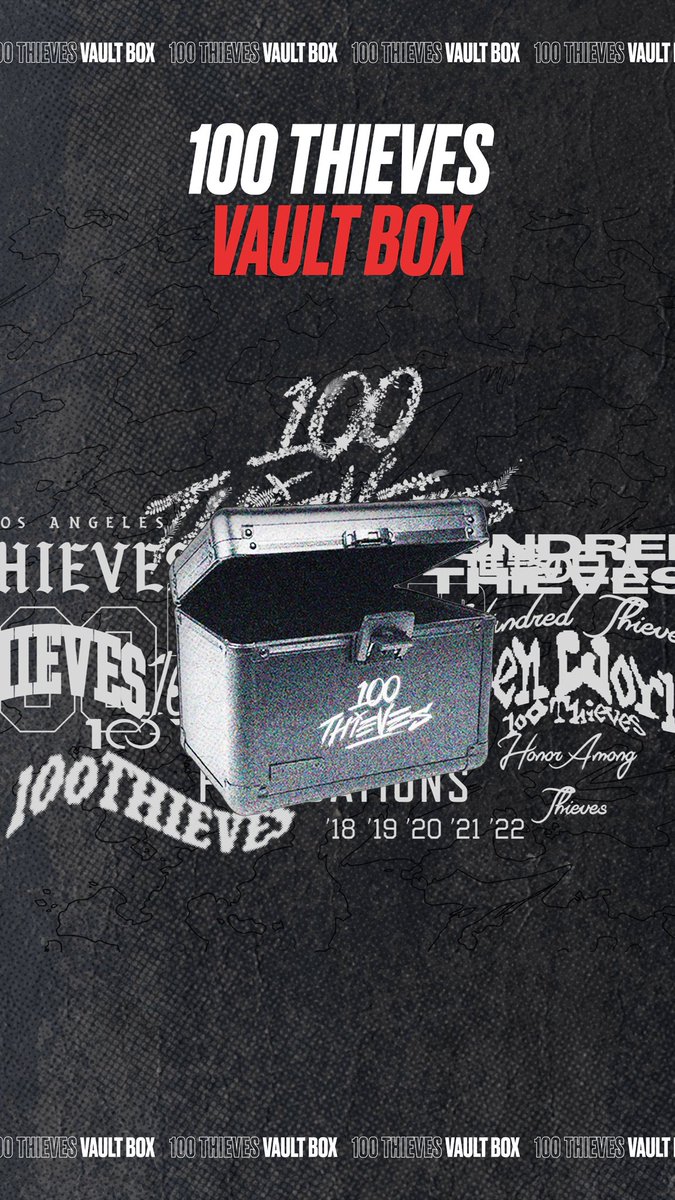 100Thieves's tweet image. VAULT BOXES ARE BACK 🎁

This limited box contains an assortment of randomly selected pieces from our past drops, collaborations, and unreleased products and samples spanning the last 7 years of apparel.

We’re also releasing Vault Shoe Boxes, each featuring one randomly selected…