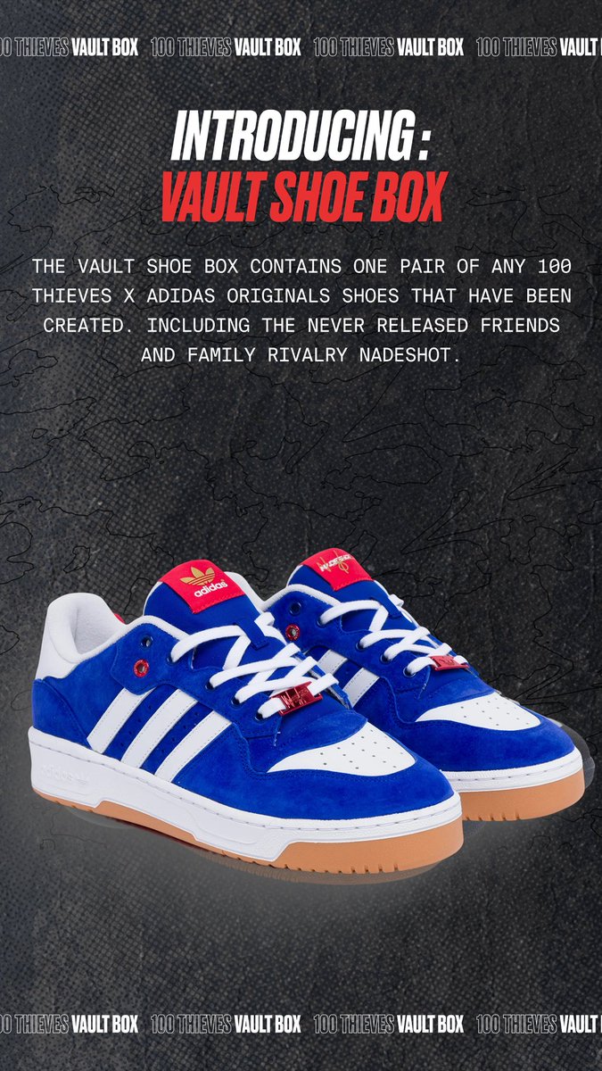100Thieves's tweet image. VAULT BOXES ARE BACK 🎁

This limited box contains an assortment of randomly selected pieces from our past drops, collaborations, and unreleased products and samples spanning the last 7 years of apparel.

We’re also releasing Vault Shoe Boxes, each featuring one randomly selected…