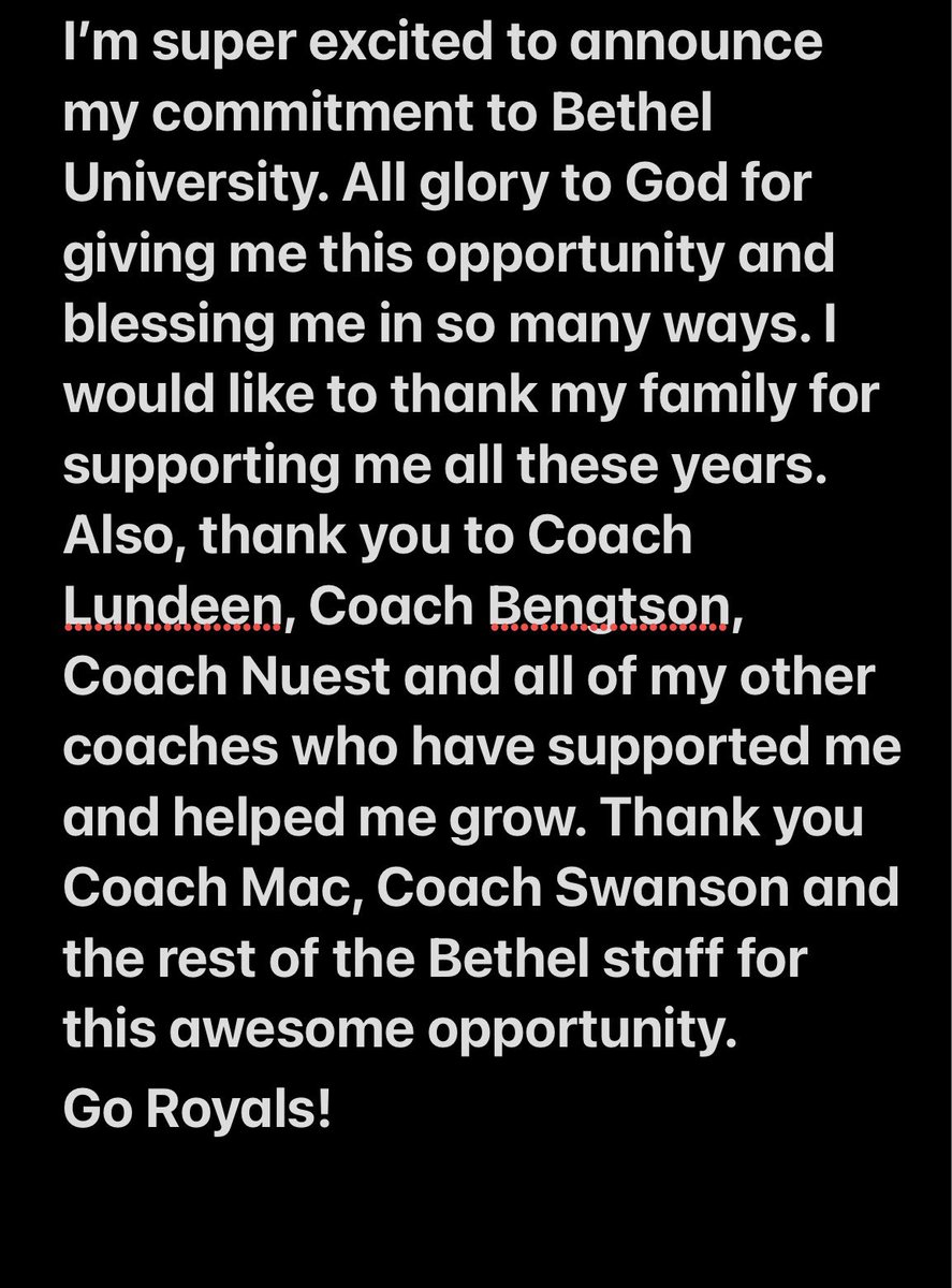 Officially Commited! Go Royals!
<a href="/BethelRoyalsFB/">Bethel Football</a>