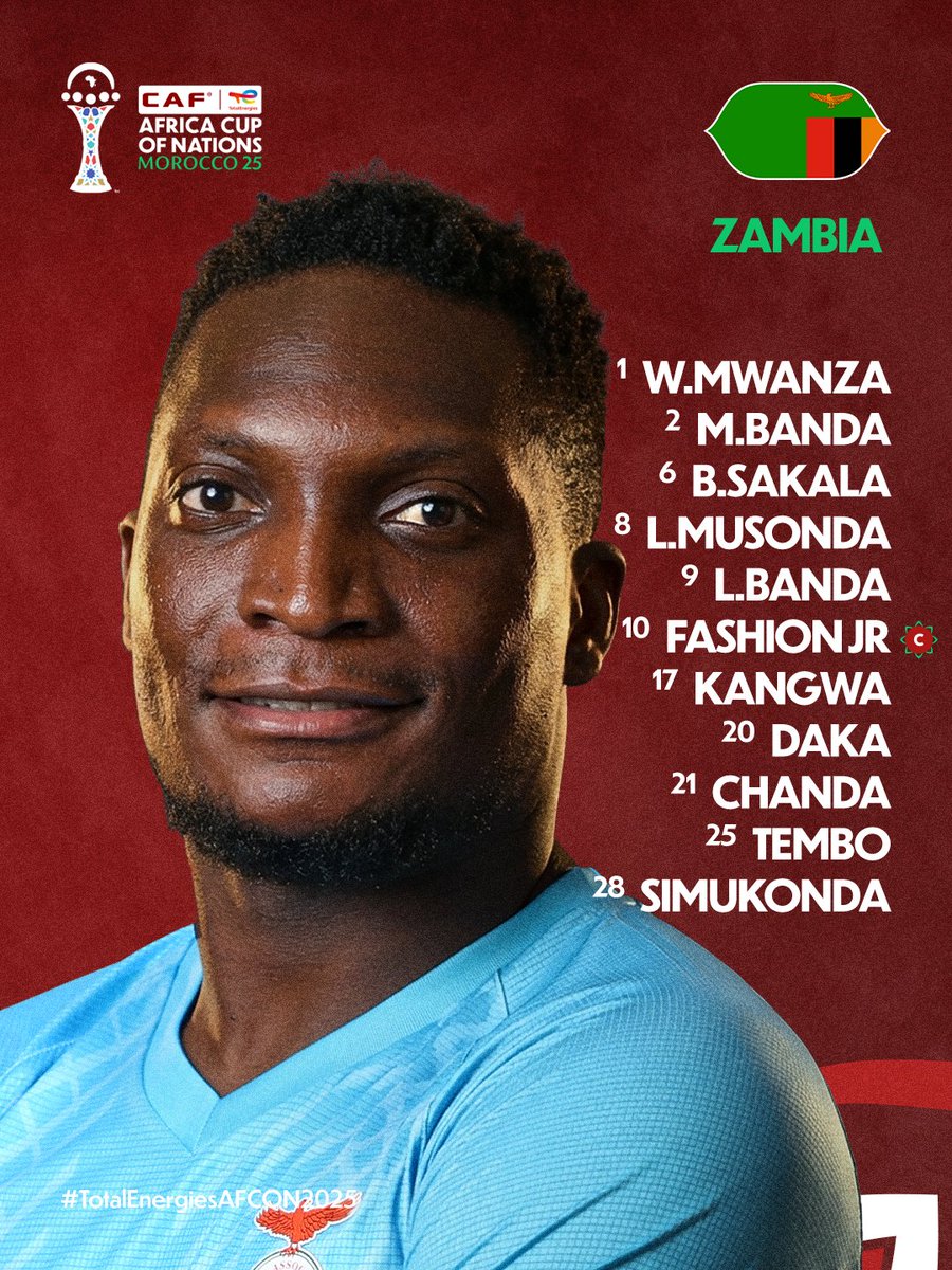 🤔 تشكيلة المنتخبين ✅ 
⚽ زامبيا 🆚 🇿🇲 جزر القمر 🇰🇲
🏆 الجولة الثانية من كاس امم إفريقيا 2025 🔥