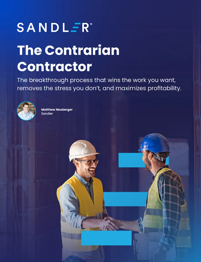 📘 Download your free copy today and start building a smarter, more sustainable path to success: hubs.la/Q03VG8Rs0 

#ConstructionLeadership #TheContrarianContractor #SandlerCT #Sandler #SandlerPeak