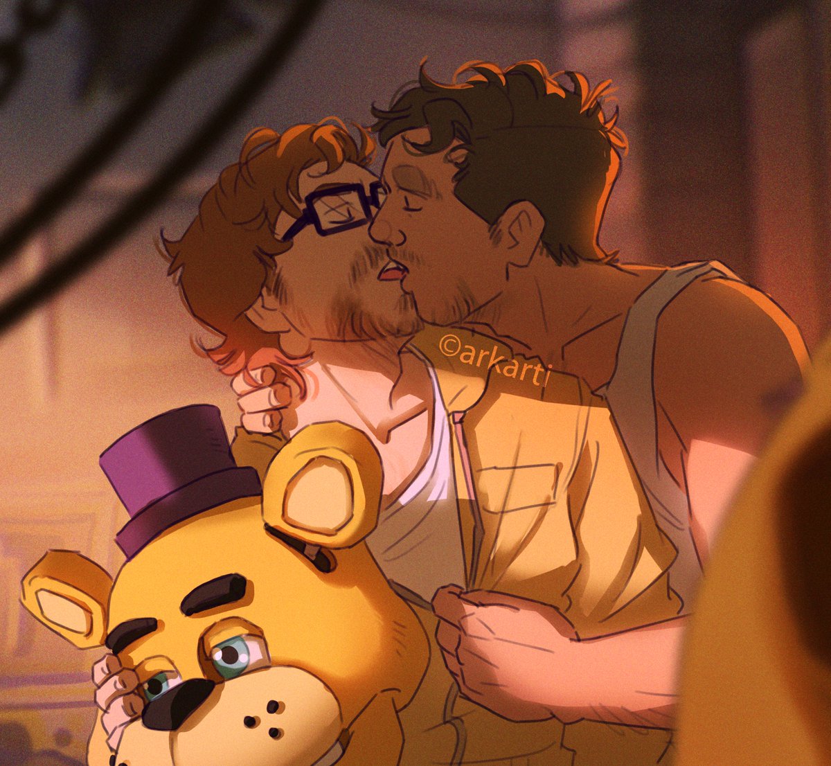 ArkartiArt's tweet image. William helping his business partner out 😊😊
#willry #fnaf