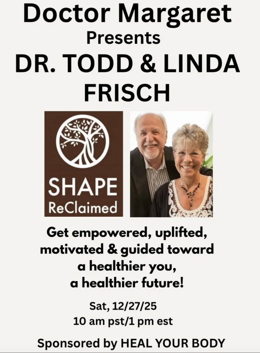 TheRebelPatient's tweet image. SHAPE ReClaimed with Dr. Todd and Linda Frisch promises to be an important and informative Space for anyone who needs a better body, including doctors and Practitioners -- who in my opinion, should have THE BEST BODIES OF ALL! In this light, Practitioners, you can even become a…