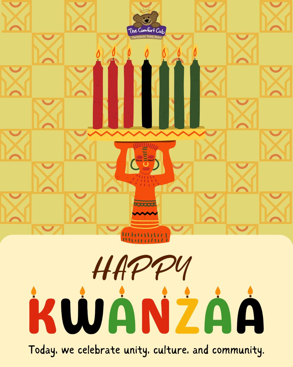 Heri za Kwanzaa! ❤️🖤💚  We hope this week of celebration is filled with community, love, and joy. 🧸💜

#kwanzaa #happykwanzaa #herizakwanzaa #community #unity #thecomfortcub