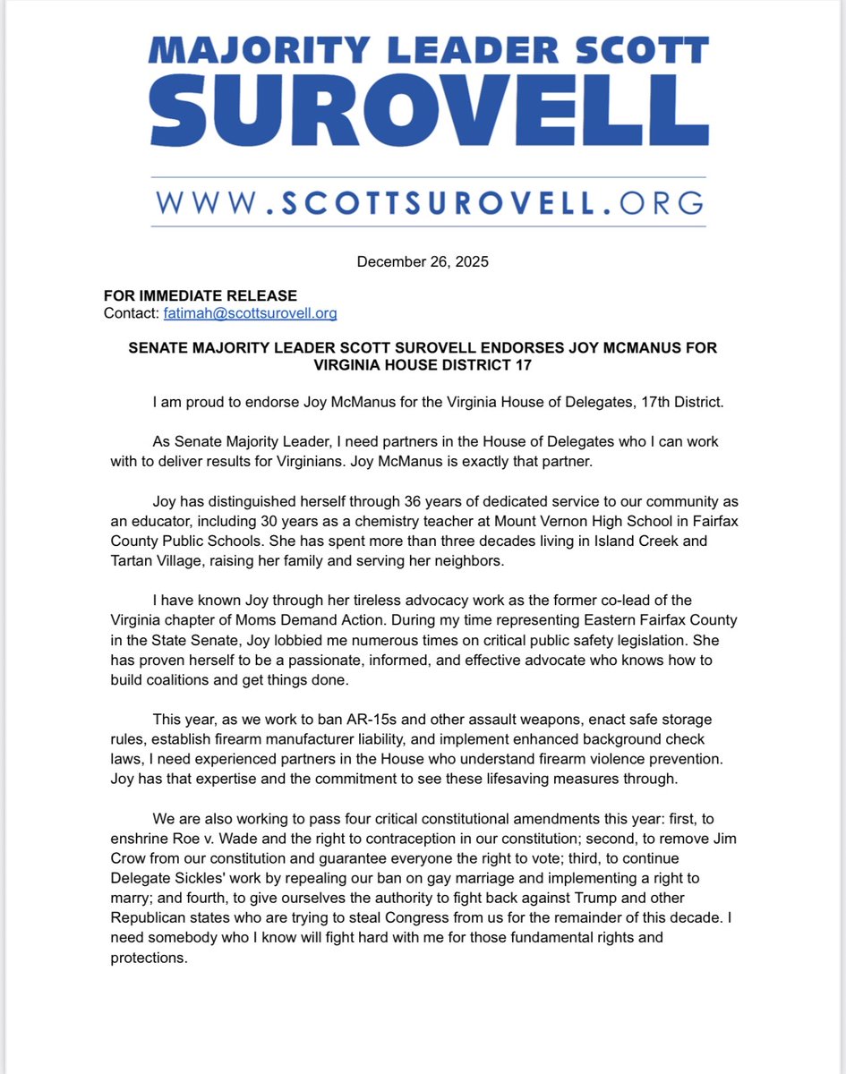 Senator Scott Surovell - ssurovell.bsky.social tweet media