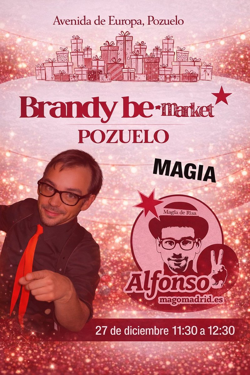 🎄🎅🏻¡NUEVO MARKET NAVIDEÑO!🎅🏻🎄Pozuelo <a href="/brandybe_/">Brandy</a>

Edición navideña. Tendremos nuestros puestos y un montón de actividades para disfrutar en familia.
Os esperamos en Avenida de Europa, Pozuelo, del 26 al 29 de diciembre

🤹‍♂️Sábado 27: 11.30 - 12.30 (mago Alfonso V)