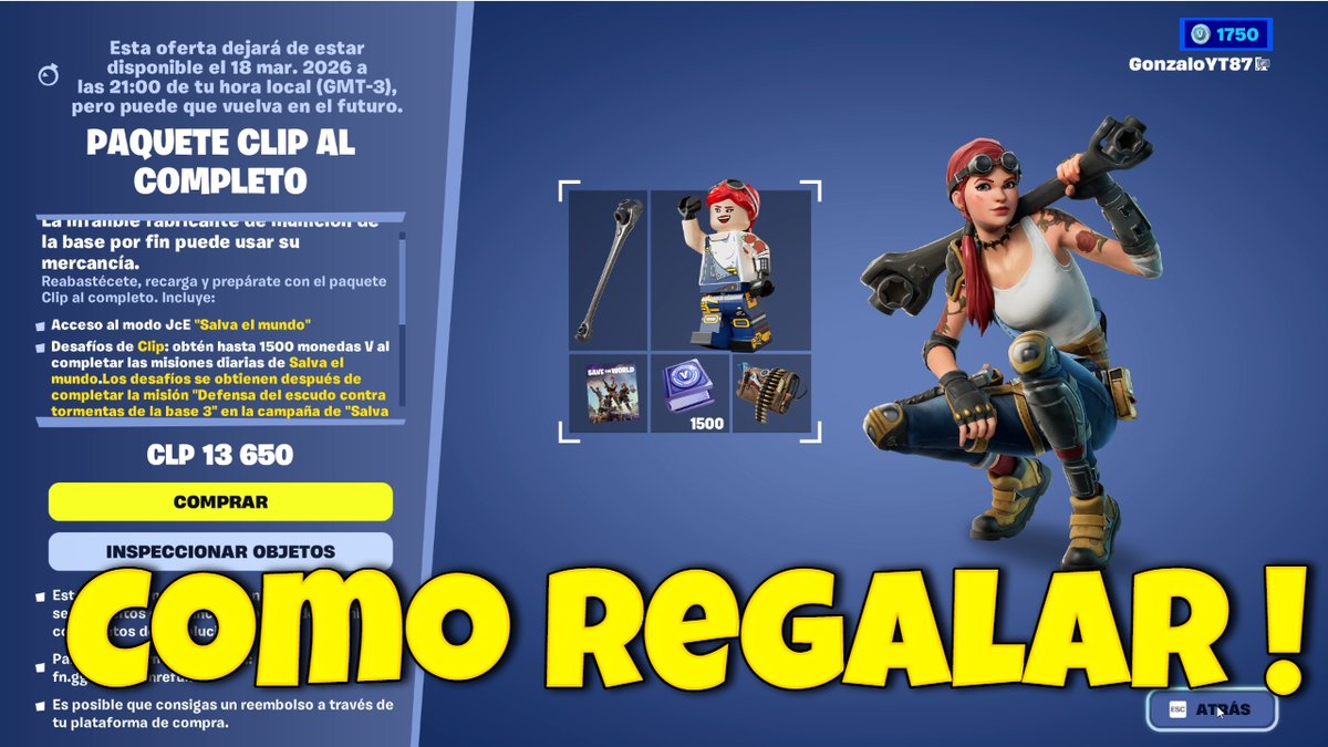 COMO REGALAR LOTES O PAQUETES EN FORTNITE 🎁😱
LINK: youtube.com/watch?v=n8Yi7w…
#Fortnite
