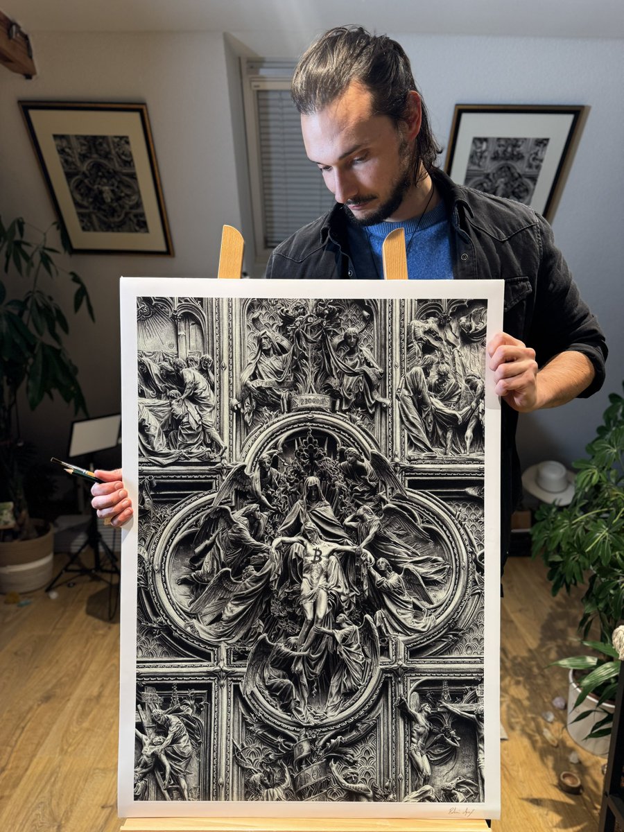 My Christmas giveaway! 🎄🎁

One lucky participant will be awarded a signed XXL fine art print of my drawing "Bitcoin - Manifesto."

Size: 59.4 x 84.1 cm / 23.8 x 33.1 inches!

To participate:

➡️ Like, retweet, follow!

This is the last raffle for the year and I wish you all a