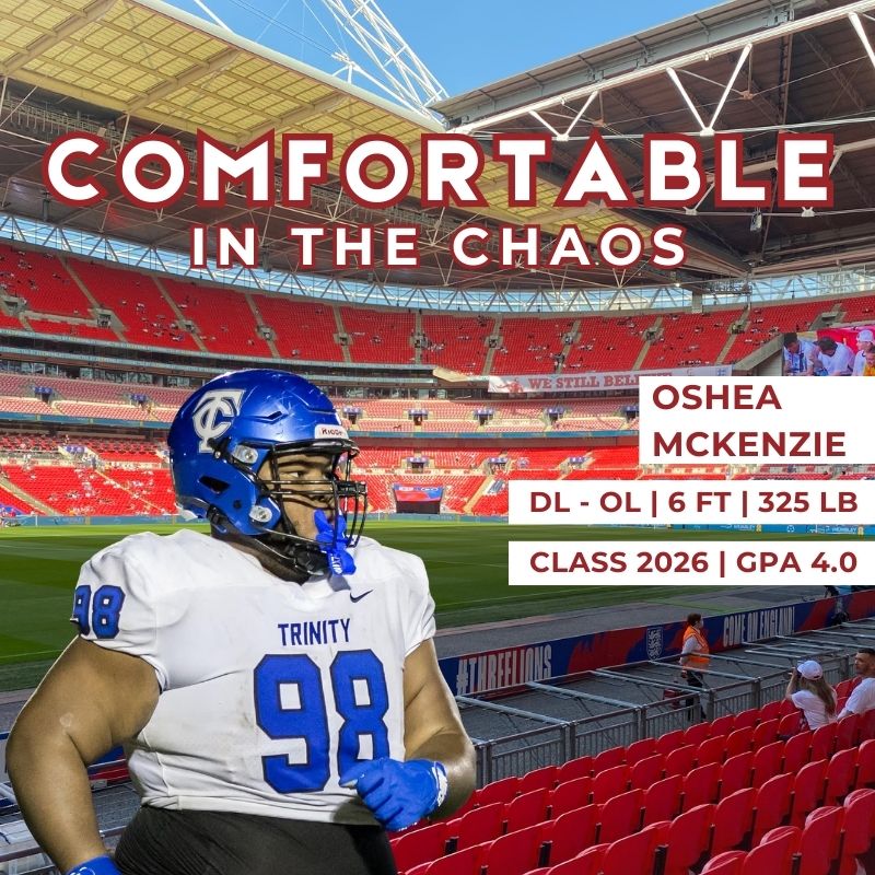 Interior line play isnt clean or easy - Its physical, tight spaces, and constant contact , exactly where I am most comfortable.

<a href="/OsheaMckenzie08/">Oshea Mckenzie</a> — Class 2026, OL/DL , 6’0, 325 lbs, GPA 4.0, from Jacksonville, FL (Trinity Christian School)
<a href="/TC_Jax_Football/">TrinityChristianFB</a> <a href="/KWPRecruiting/">Karlos Williams Sr. (Coach Los)</a>