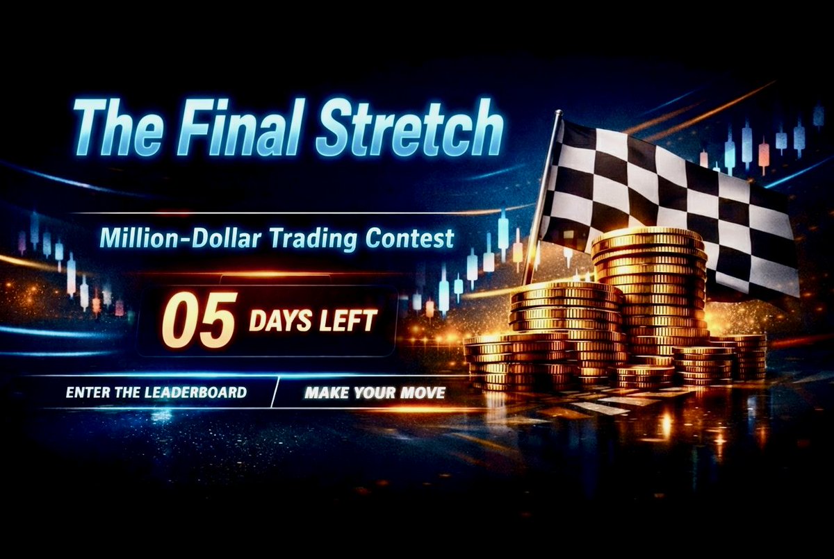 FalaTerranova's tweet photo. Final Countdown: Only 5 Days Left in the Defi App $1 Million Trading Contest ⏱️

The @defiapp  Million Dollar Trading Contest has entered its final, most critical phase.

This competition has intensified alongside a major structural shift for the platform itself. The recent arrival of V2 introduced a unified, high-performance environment designed specifically to help traders capture opportunities faster than ever before.

Now, with over $1B in volume moved and the new infrastructure in place, the contest comes down to the wire.

There are just 5 days remaining.

The Final Strategic Window

The early chaos of the competition has settled. The leaderboard is currently stable, which often leads to complacency among the top ranks. This stability is your opportunity.

In these final five days, the market dynamic shifts:

➤ Narrower Gaps: PNL gaps between mid-tier positions have tightened. A few precise trades now have a greater impact on ranking than massive volume did weeks ago.

➤ Execution Matters: Leveraging the speed of V2—where perp withdrawals now settle in mere seconds—allows for rapid strategic pivots in these final moments.

➤ Higher Probability: Strategic entries made now have a statistically higher chance of holding their position through the final settlement than trades made during high volatility weeks ago.

500 Paid Spots on the Line

Remember, this isn't just about first place. There are 500 paid positions available. A calculated move in these final days could be the difference between missing the cut or securing your prize.

Time is Running Out

In 5 days, all positions will lock permanently. There will be no extensions.

Check your current rank, identify the threshold for the next tier, and execute your final strategy while the window is still open.

👉 Secure your position before time runs out: https://t.co/PRgES3nqyn

📌 Disclaimer This content is purely educational and informational. It does not constitute financial advice. Yield and market conditions may vary. Always conduct your own research (DYOR). This content was produced in partnership with Defi App for educational purposes.