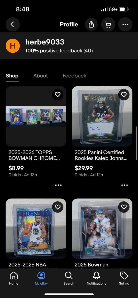 PSPNOLA1's tweet photo. AUCTIONS ARE COMING TO AN END SOON! CHECK OUT MY EBAY “herbe9033” TO GET YOUR CASE HIT, AUTO, NUMBERED CARDS FOR GREAT PRICES! HURRY BEFORE IT ENDS! 🚨🚨
EBAY LINK- https://t.co/0QZhOSPOmc
#TBBCrew #thehobby #sportscards #TradingCards #selling #sellingcards #ebayseller #ebay https://t.co/IG1Y3EhhKX