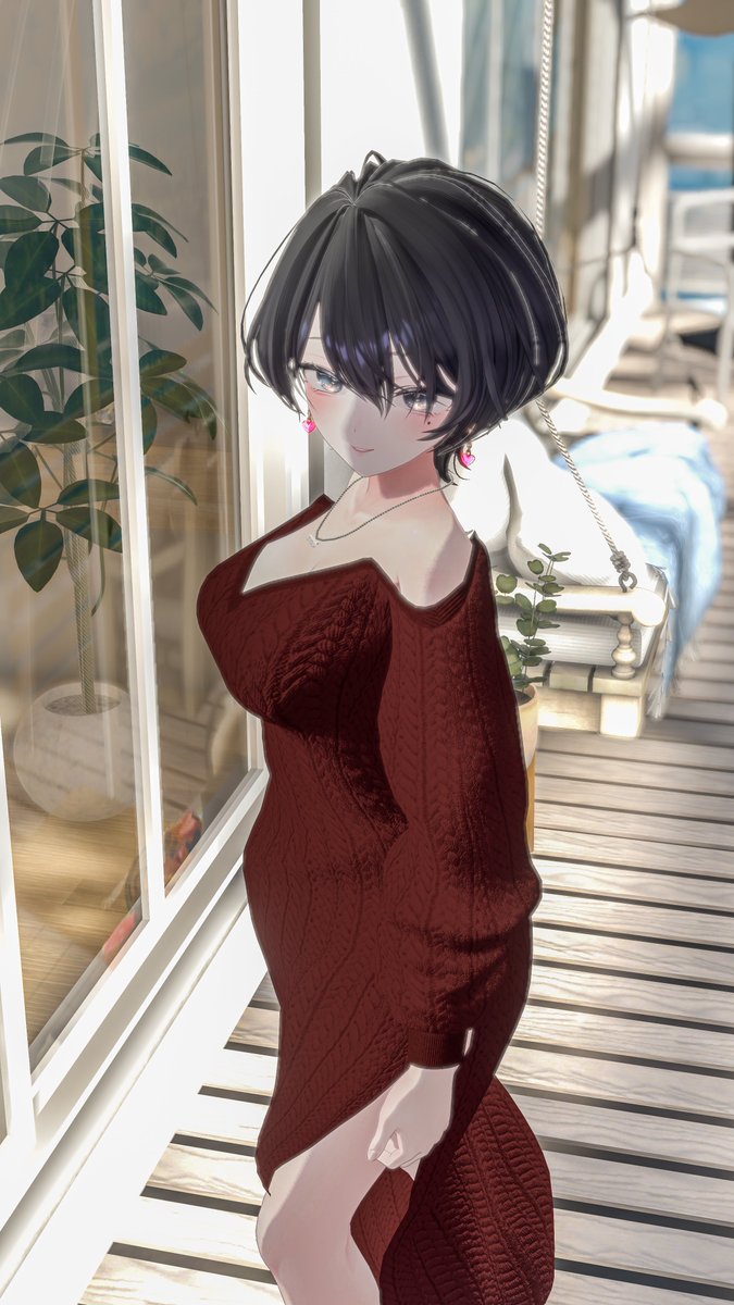 amakarin_ch's tweet photo. 『カーテン越しの昼下がり』
#VRChat #Shinano3D #lighthouseVR https://t.co/2i7LaQHqxE