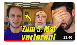 Auch auf die Gefahr hin, eine neue Unterlassungserklärung zu erhalten:

Haintz ist ein Loser!

⤵️
youtube.com/@DerDaraUncut/…
⤵️
youtube.com/watch?v=BF9s2A…
⤵️
youtube.com/watch?v=B852U0…
⤵️
youtube.com/watch?v=M8esRx…
⤵️
youtube.com/watch?v=6tLssd…
⤵️
youtube.com/watch?v=0jaIDJ…
⤵️