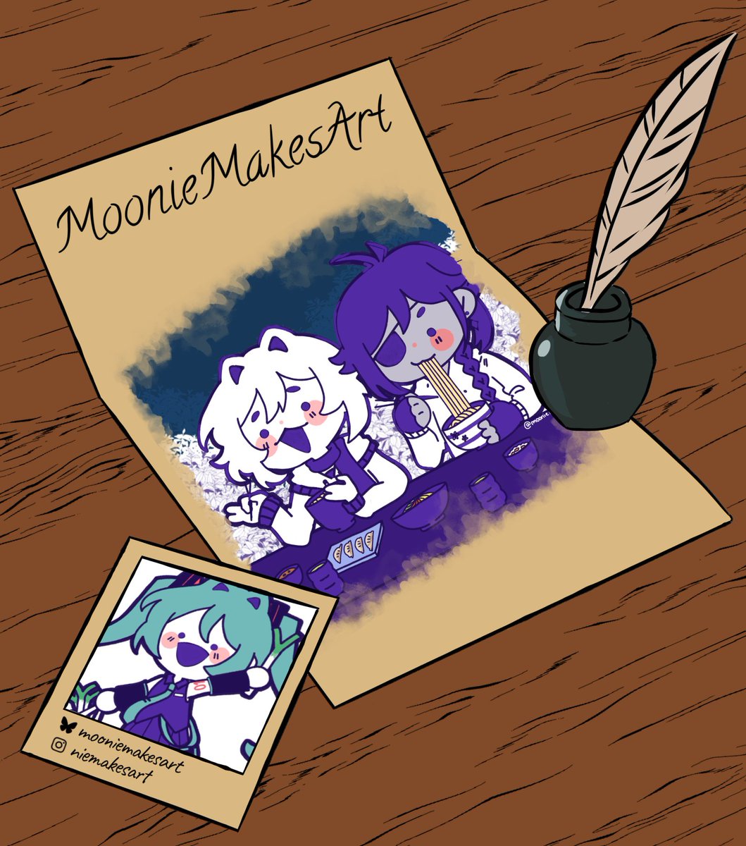 ConnectionsZine's tweet photo. 🧡 Introducing Merch Artist Moonie! 🧡

#genshin #genshinimpact #genshinzine #rarepairs #fanzine https://t.co/7p8e978v8S