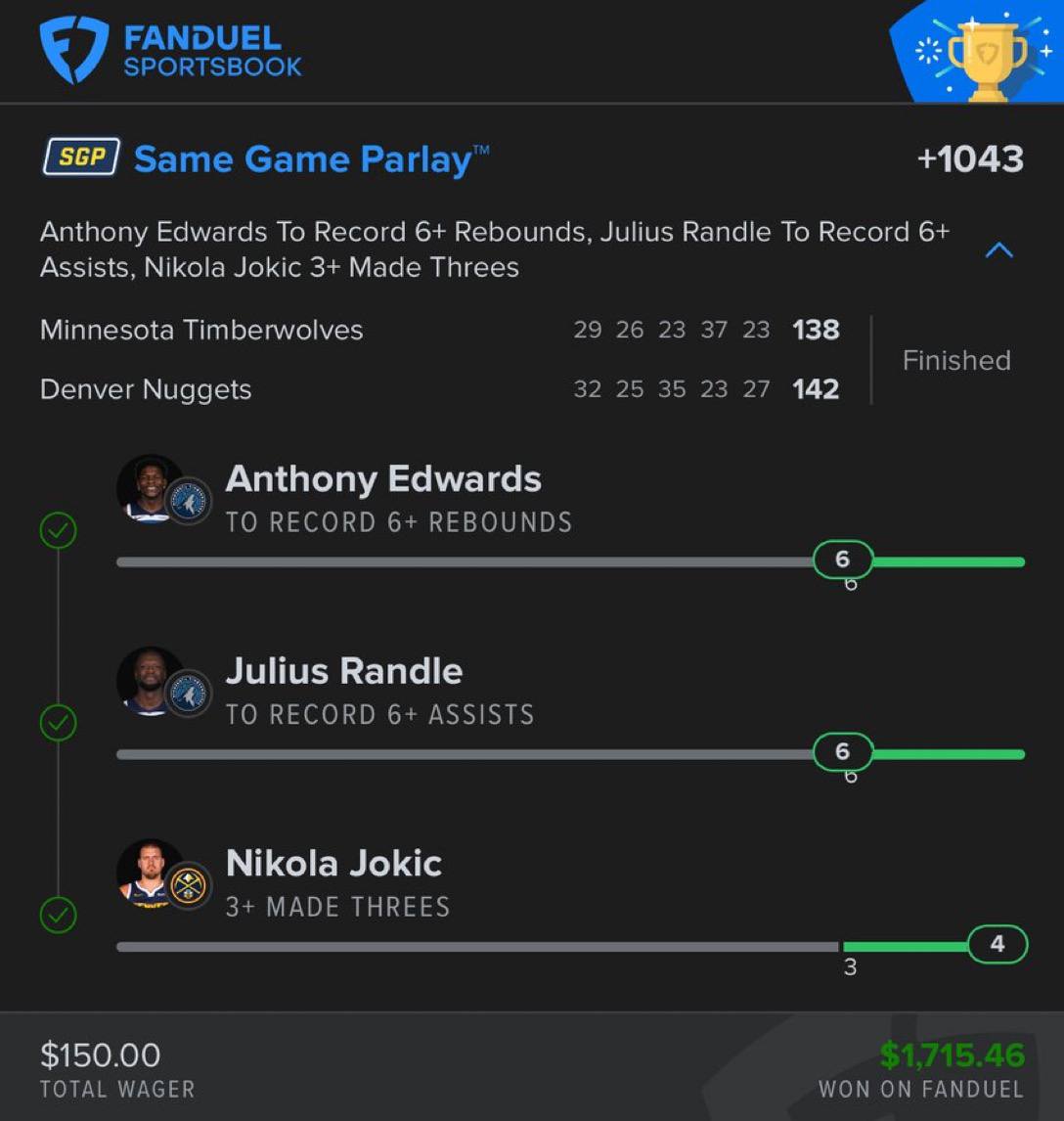 Sharpstacktips's tweet image. Love waking up to a winner 💰✅

TAP THE LINK ON MY BIO TO JOIN ✅

#GamblingX | #PrizePicks | #Underdog | #CS2 | #Dota2 | #LeagueOfLegends | #eSports | #GamblingTwitter #TennisPicks #CFB #NFL #fanduelparlays