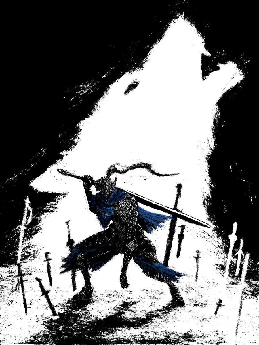 Xotl_art's tweet image. Old Artorias piece, that I completely forgot about.