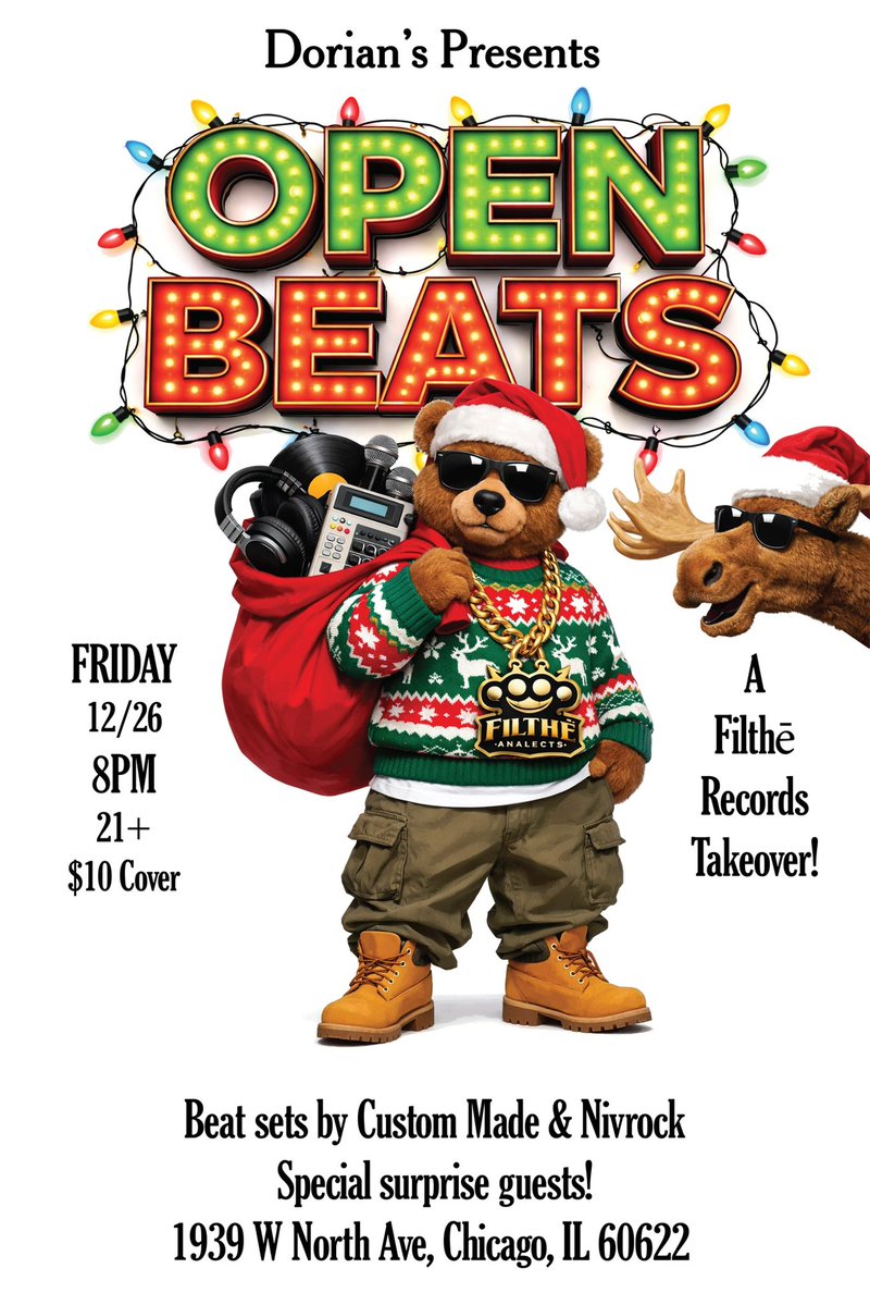 FiltheRecords's tweet image. Tonight!!!
Dorian’s in Chicago. 

@PsalmOne will be holding it down on stage @AndreausHaley Cliff Cloudz @emceedecay and more will be there. 

More surprises to come. Have a Filthē Friday with us!