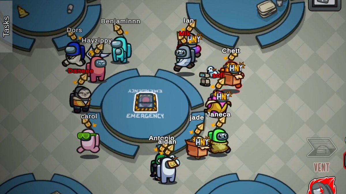 AmongUsGame's tweet image. get ready to celebrate a new bean year! 🎇 

our free, limited time NYE 2026 hat is out now! log in to redeem it before ( ̶a̶n̶ ̶I̶m̶p̶o̶s̶t̶o̶r̶ ̶k̶i̶l̶l̶s̶ ̶u̶) it's gone January 31st, 2026.