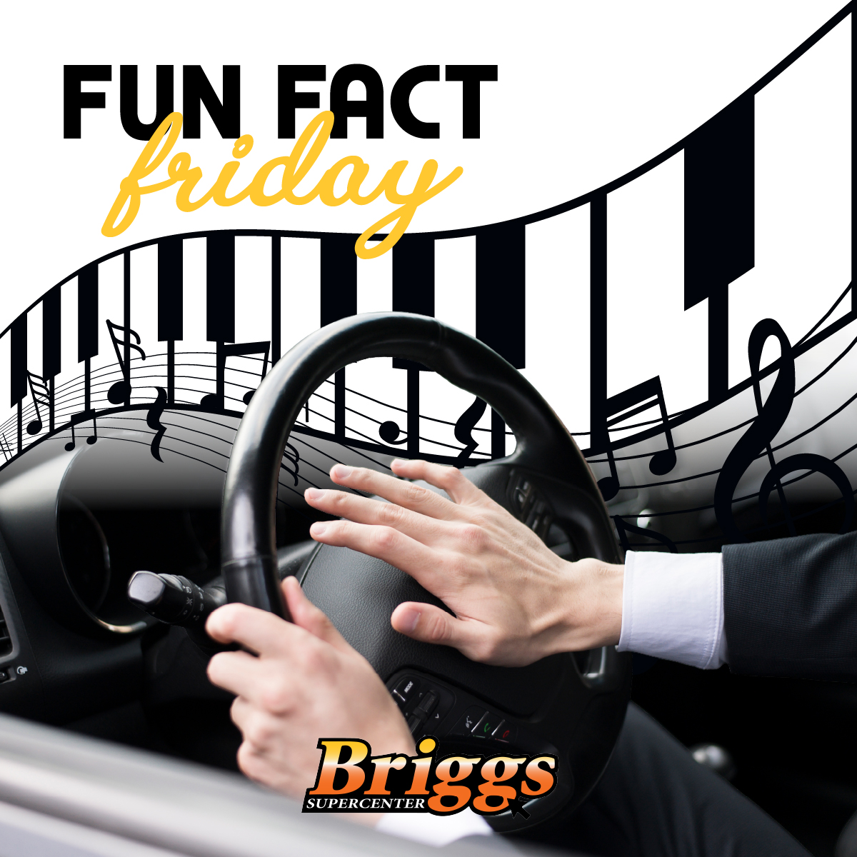 BriggsAutoKS's tweet photo. Fun Fact Friday at Briggs Supercenter! 🎉📢

Did you know? Most car horns beep in the key of F! Next time you honk, you’re making music on the road. 🚗🎵

#FunFactFriday #BriggsSupercenter #CarTrivia #DidYouKnow https://t.co/VQhRQzeSWP