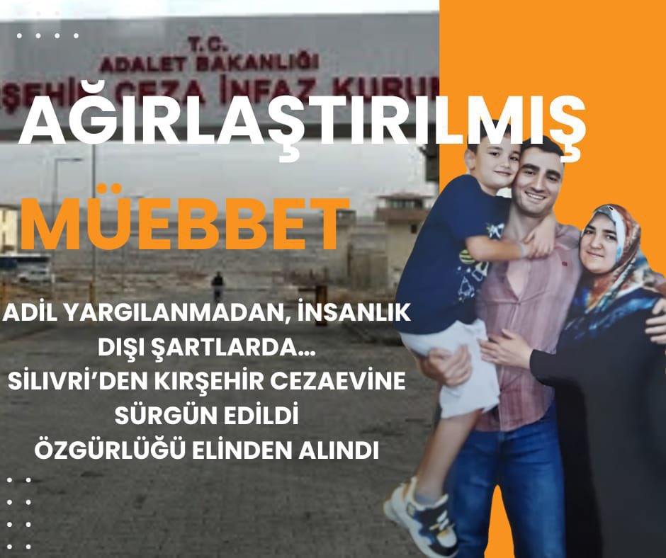 AĞIRLAŞTIRILMIŞ MÜEBBET

ADİL YARGILANMADAN, İNSANLIK DIŞI ŞARTLARDA... SİLİVRİ'DEN KIRŞEHİR CEZAEVİNE SÜRGÜN EDİLDİ ÖZGÜRLÜĞÜ ELİNDEN ALINDI

OnlarSadece Öğrenci