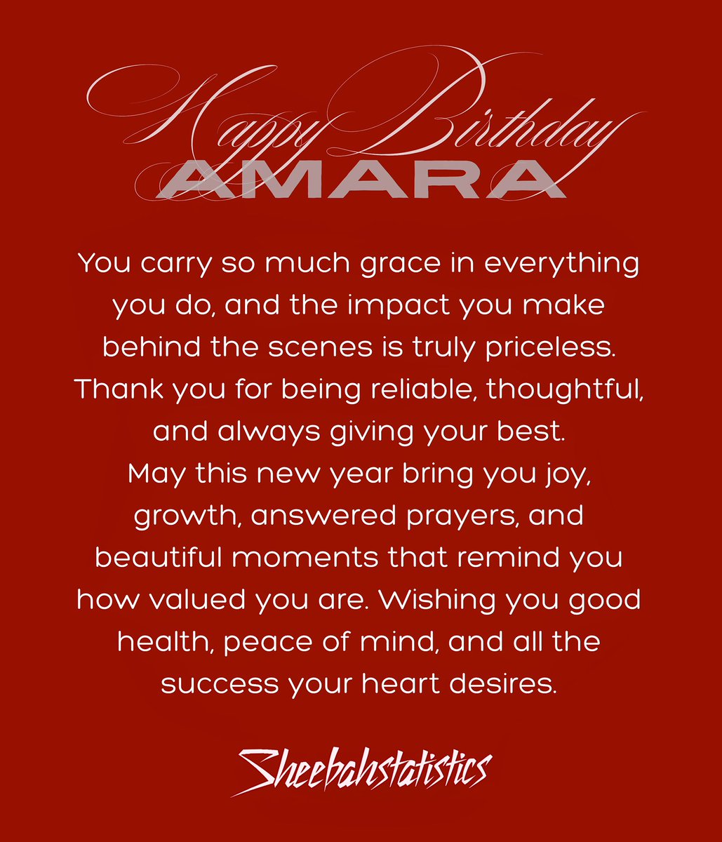 Happy Birthday to our Queen’s Personal Assistant, May all your 2026 wishes come true 🎀🥂🎂