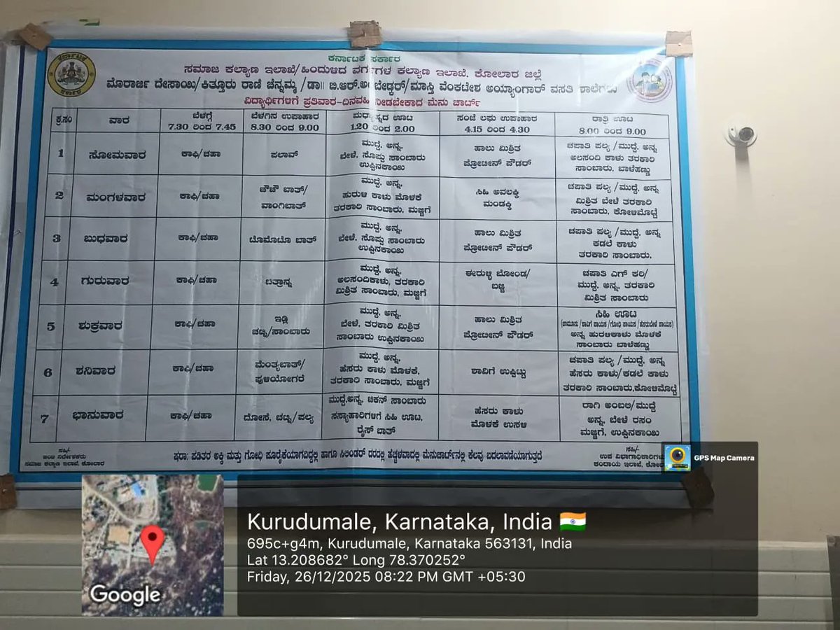 Krcrs397's tweet photo. Dinner  #SocialAudit_SWDMeals #SocialWelfare_Karnataka https://t.co/yKaLNcPoCr