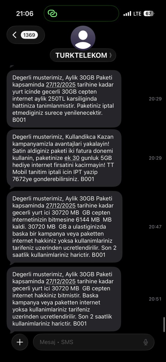 ekocman's tweet photo. @TurkTelekom 20:29 da satın almış olduğum 30gb nasıl 20:51 de bitmiş olabilir ne yapmış olabilirim 20dakika içinde çok merak ediyorum https://t.co/mwNIMhq6WB