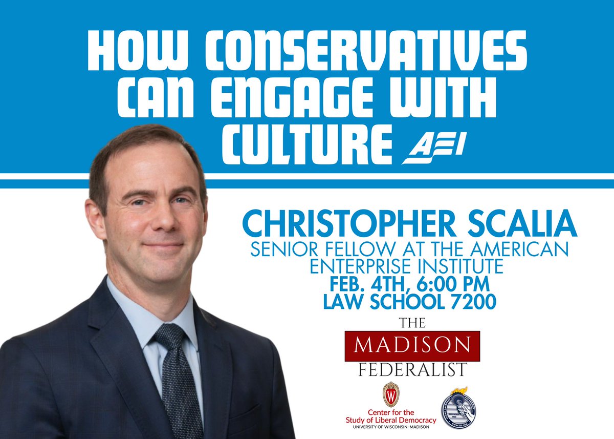 WisconsinYAF's tweet image. Young Americans for Freedom + @uwfederalist!

February 4th at 6:00 PM in Law School 7200