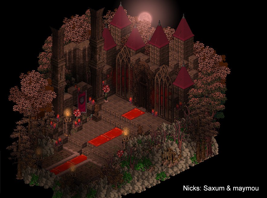 SaxumHabblet's tweet photo. COMPETIÇÃO: CASTELO VAMPÍRICO
📷Dupla: Saxum e maymou  

No cume da escuridão, o velho se resguarda até a volta de sua fome...

#BlackhollowNaGO
@GOHabblet @MeuHabblet https://t.co/AJtFrny4Vx