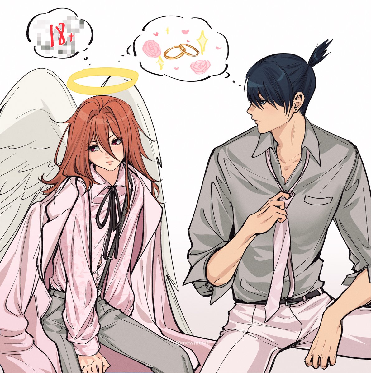 mewmewti's tweet image. oh they're sooo married ong #akiangel