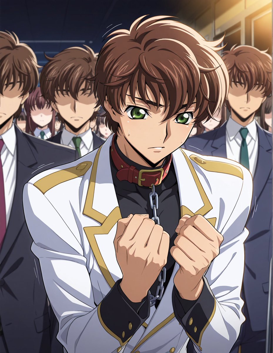 SyphFridge's tweet photo. Suzaku's Walk Outdoors

Suzaku Kururugi, Britannia's greatest soldier, reduced to just walking outdoors...?! 🤨

View more on Patreon (link in bio)

#AIart #AI #yaoi #gay #NSFW #male #sexy #sex #SuzakuKururugi #codegeass #BDSM