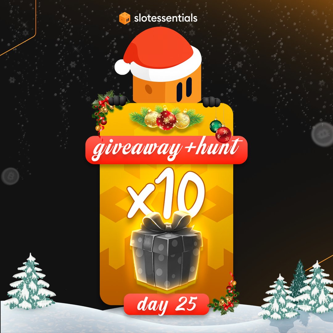 slotessentials's tweet image. Day 25 of the 2025 Advent Calendar is here! 🚨
10× $200 cash prizes + Community Day LIVE!

We’re also adding a $100 giveaway here - 2 winners, $50 each.

To enter: Like/RT, be signed up on Slotessentials, and tag a friend who hasn’t recorded a record win yet.