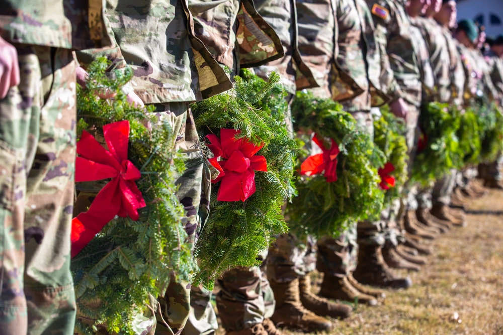GoArmySOF's tweet image. U.S. Soldiers assigned to 3rd SFG stand in formation at the annual Wreath Laying Ceremony on Fort Bragg Dec 2025. The ceremony, held at 3rd Group's Memorial Walk, serves to honor the 60 heroes who made the ultimate sacrifice for their country. 

GOARMYSOF.ARMY.MIL