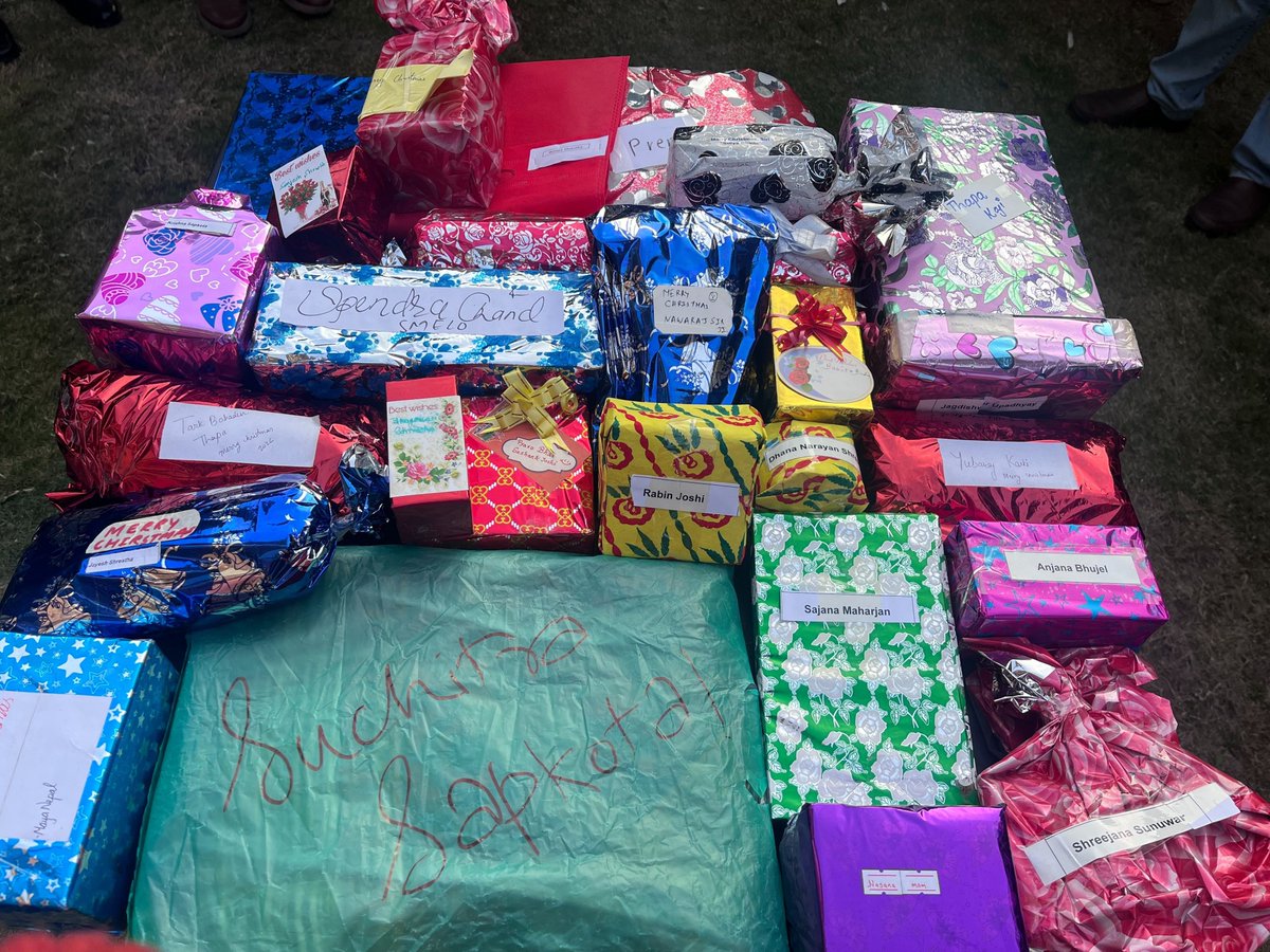 OneHeartWW's tweet photo. Yesterday, our Kathmandu office celebrated the festive spirit with a Secret Santa program, where colleagues exchanged gifts and shared joyful moments together. 

Moments like these remind us how important connection and togetherness are, both in our work and within our team. 🎄✨ https://t.co/we7kizTJy7
