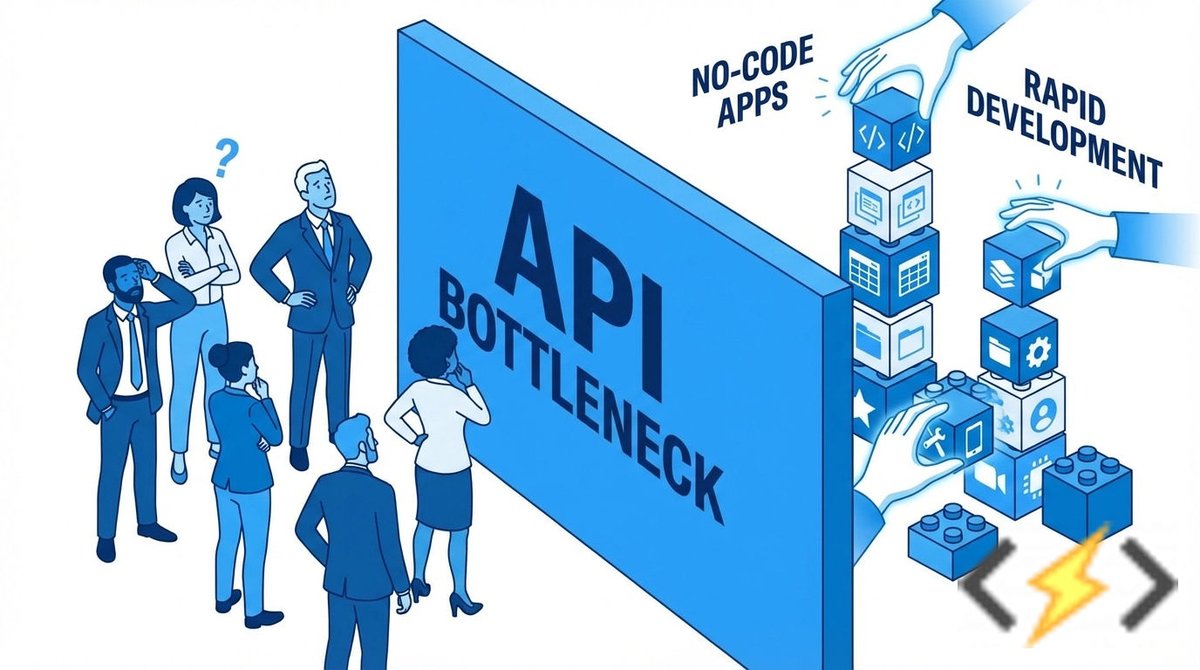 ColinFife56330's tweet photo. Everyone’s building no-code apps, but hitting a wall at API integration. 75% of enterprise apps will be no-code by 2026! The real bottleneck: making those tools talk to each other. Ready to break through? We’ve got you. #NoCode #API https://t.co/kq8Oy99IvD