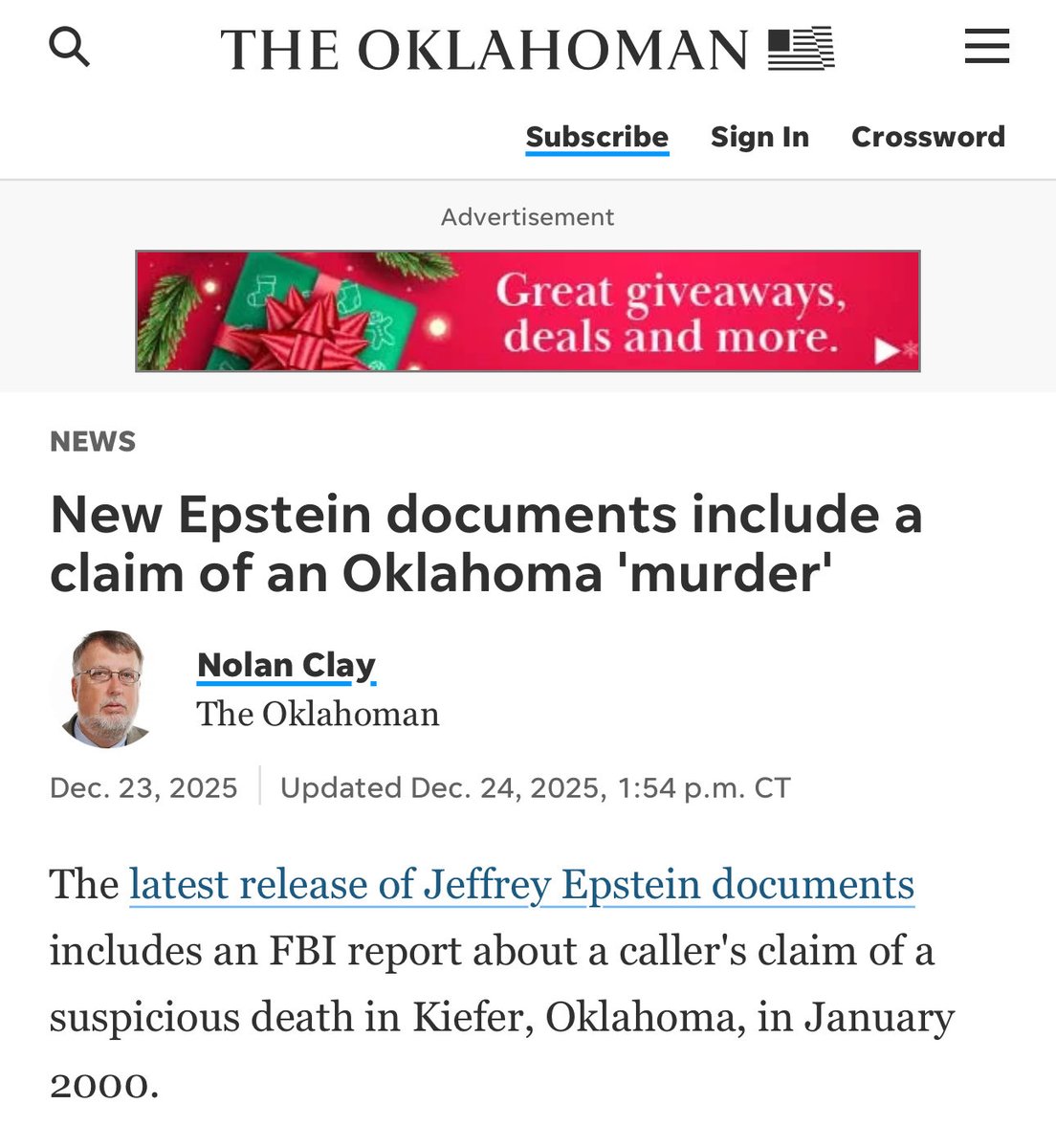 KlonnyPin_Gosch's tweet image. Breaking: The Oklahoman confirmed by way of the state medical examiner that the claims re a “suicided” Epstein / Trump victim alluded to in this redacted FBI tip are consistent with the death of 19 year old student Dusti Rhea Duke in 2000 and I pulled the Death Notice 👀