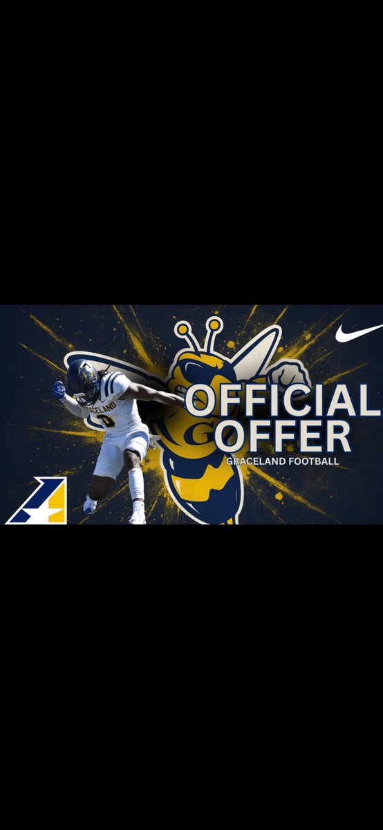Blessed and happy to say I have received an offer from <a href="/GracelandFB/">Graceland Football</a> thank you <a href="/ColeMallan/">Coach Cole</a> <a href="/CoachStaback/">Coach Phil Staback</a>