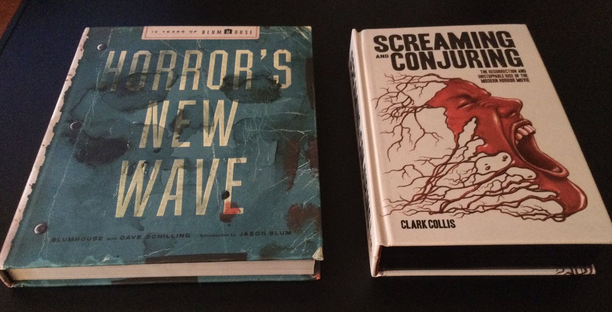GreggerMcG's tweet photo. As a lover of #horrormovies and an avid reader, I am so spoiled to have received the perfect double-feature for Christmas this year!
@ClarkCollis and @blumhouse ( @jason_blum ) Where do I start?!?!?! https://t.co/5CVJ3nScRc