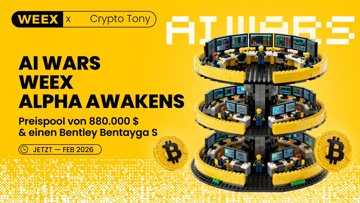 WEEX AI Trading Hackathon Giveaway 🤖⚡
💰 100 USD Preispool | 🏆 10 Gewinner
Hast du einen Trade, den du nie vergessen wirst?

Würdest du dich mit AI zusammentun, um in echten Märkten zu konkurrieren? 🚀

So nimmst du Teil:
1. Folge <a href="/WEEX_Deutsch/">WEEX Deutsch</a> 👀
2. Like &amp; RT diesen Post ❤️🔁