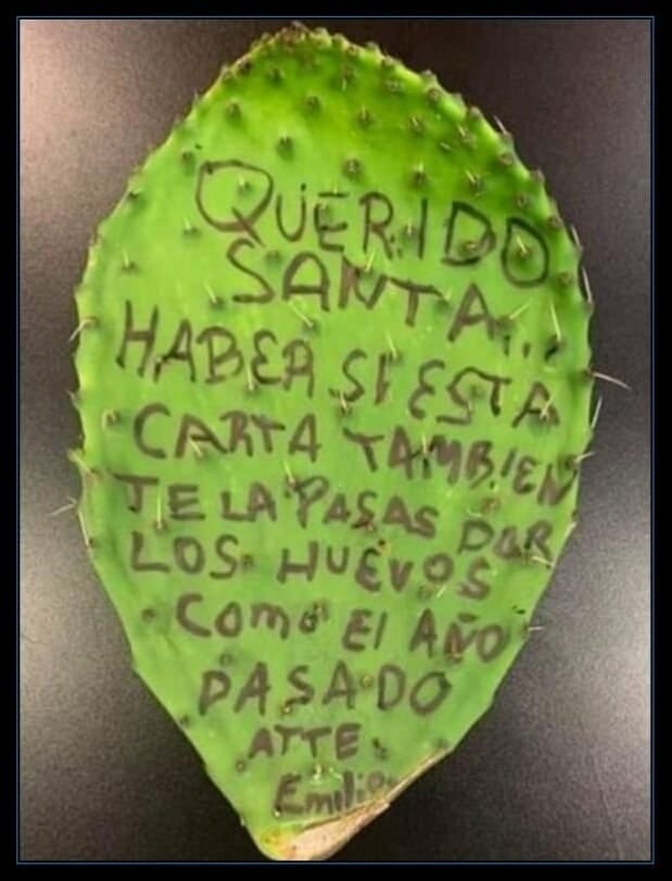 Secuela de la Navidad; el Emilio está muy encabronado...