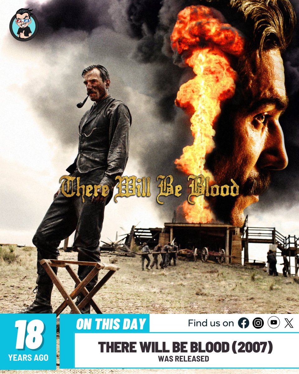 joblocom's tweet image. There Will Be Blood (2007) was released 18 years ago! 🎥
 #ThereWillBeBlood #DanielDayLewis #PaulDano #PaulThomasAnderson