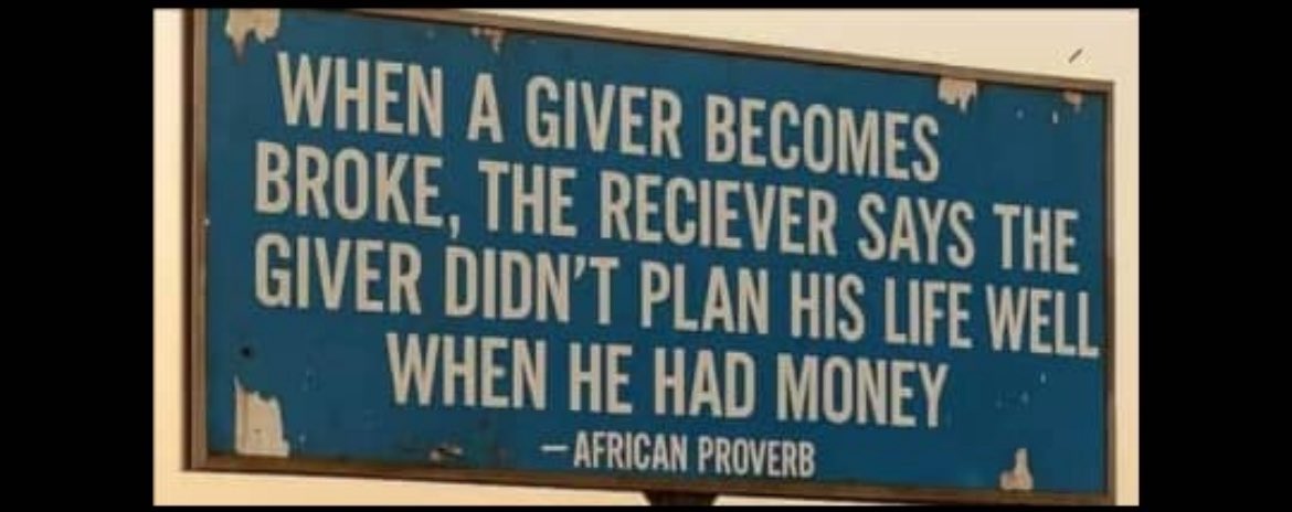 But givers never lack na