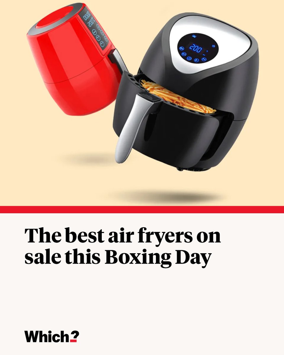 WhichUK's tweet image. Want to make 2026 the year of the air fryer?

We've spotted some great deals in the Boxing Day sales 👇 

which.co.uk/reviews/air-fr…
