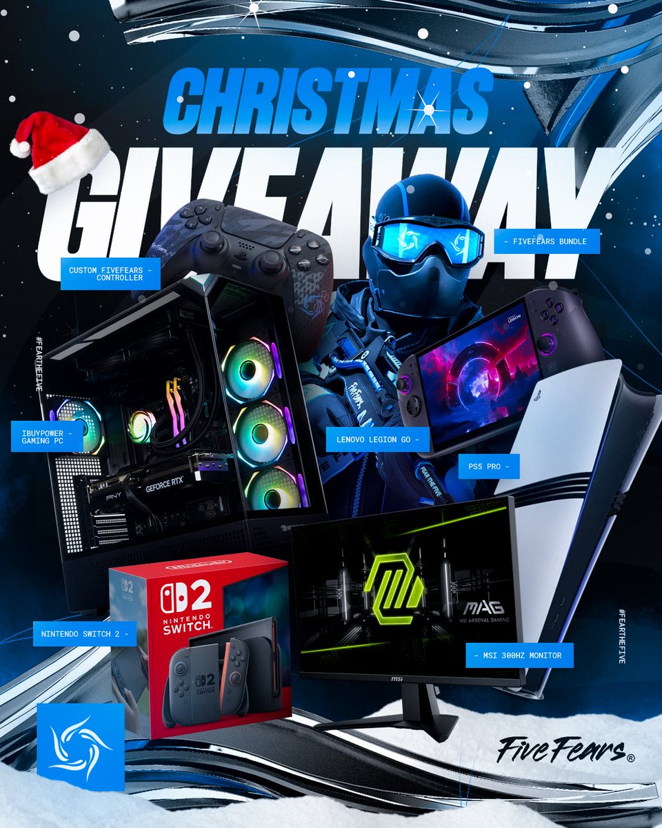 Missed our giveaway? No worries!

Here’s your last chance to enter our 
‘𝟳 𝗗𝗮𝘆𝘀 𝗢𝗳 𝗚𝗶𝘃𝗲𝗮𝘄𝗮𝘆𝘀’! 🎁

> Follow <a href="/FiveFears/">Five Fears</a> 
> RT &amp; Tag 2 Friends
> Extra Entries; Link In Description

Ends Jan. 1st — Winners announced on Twitch @ 8:00pm est. — FiveFearsTV