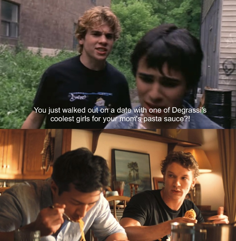 anaserhall's tweet image. Heated Rivalry has re-inscribed "your mom's pasta sauce" as a positive queer material &amp;lt;3