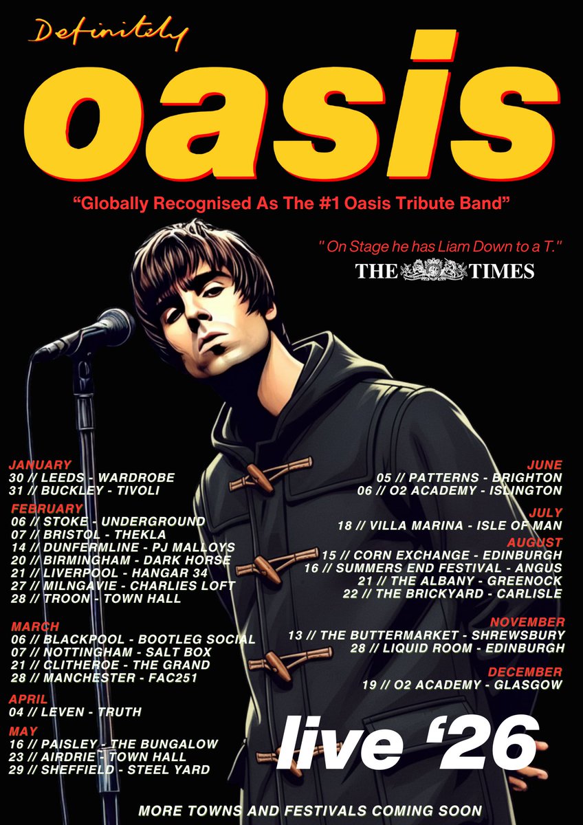 Definitely Oasis - Oasis Tribute Band tweet media