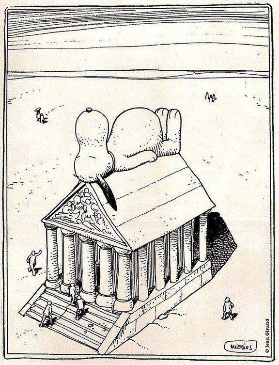 justinboldaji's tweet image. Had no idea Moebius did a Snoopy panel in honor of Charles Schultz. Need a framed poster of this so bad