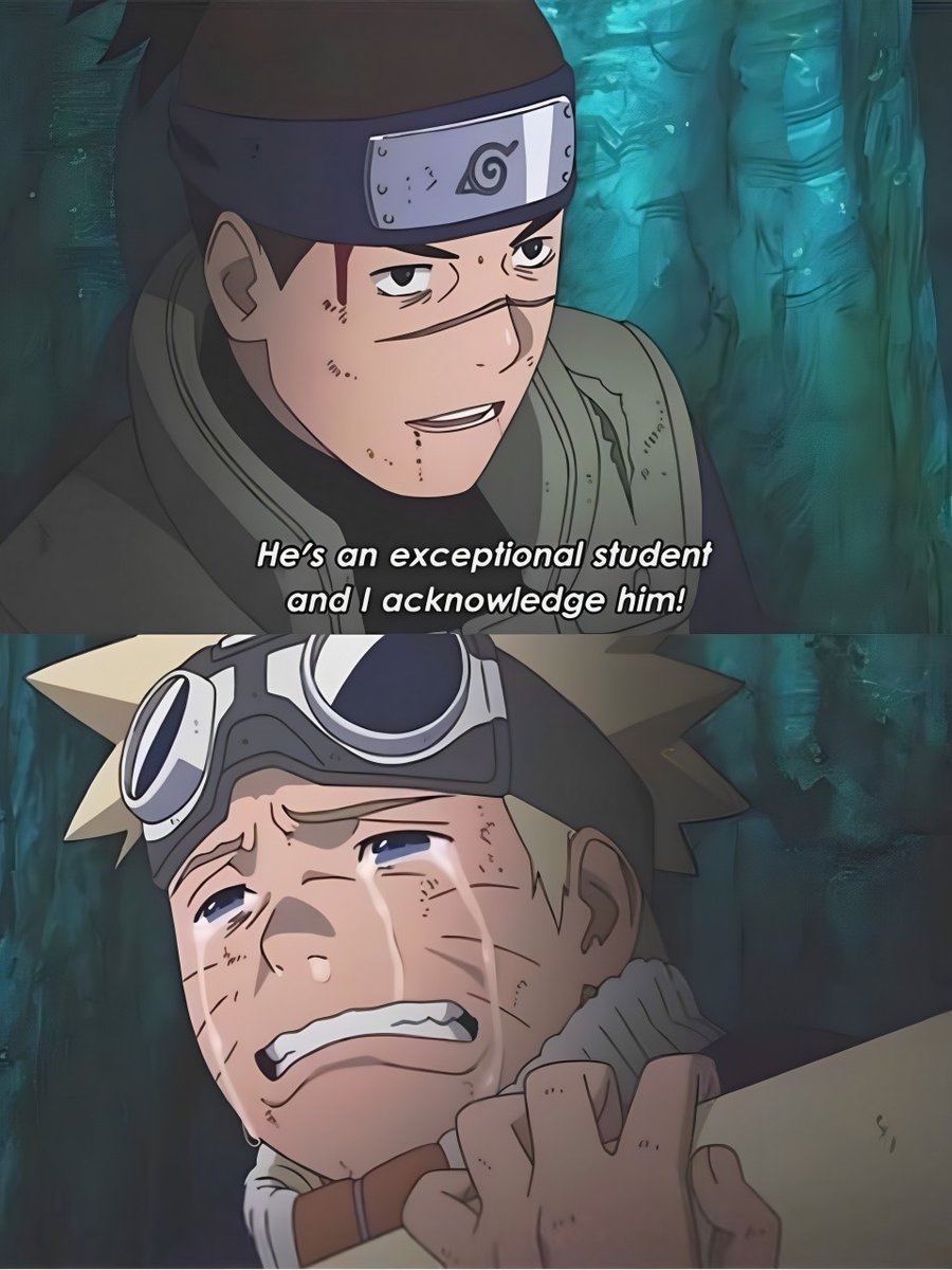 dailyJinchuriki's tweet image. Naruto crying because someone finally acknowledged him :(