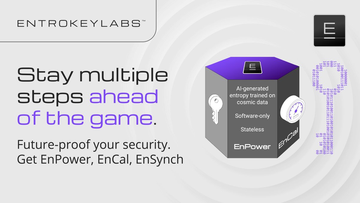 In our world of ‘harvest-now-decrypt-later,' staying 1 step ahead is not enough when it comes to #cybersecurity. Get ahead &amp; stay ahead with our protocol. See how it works: EntrokeyLabs.com/products